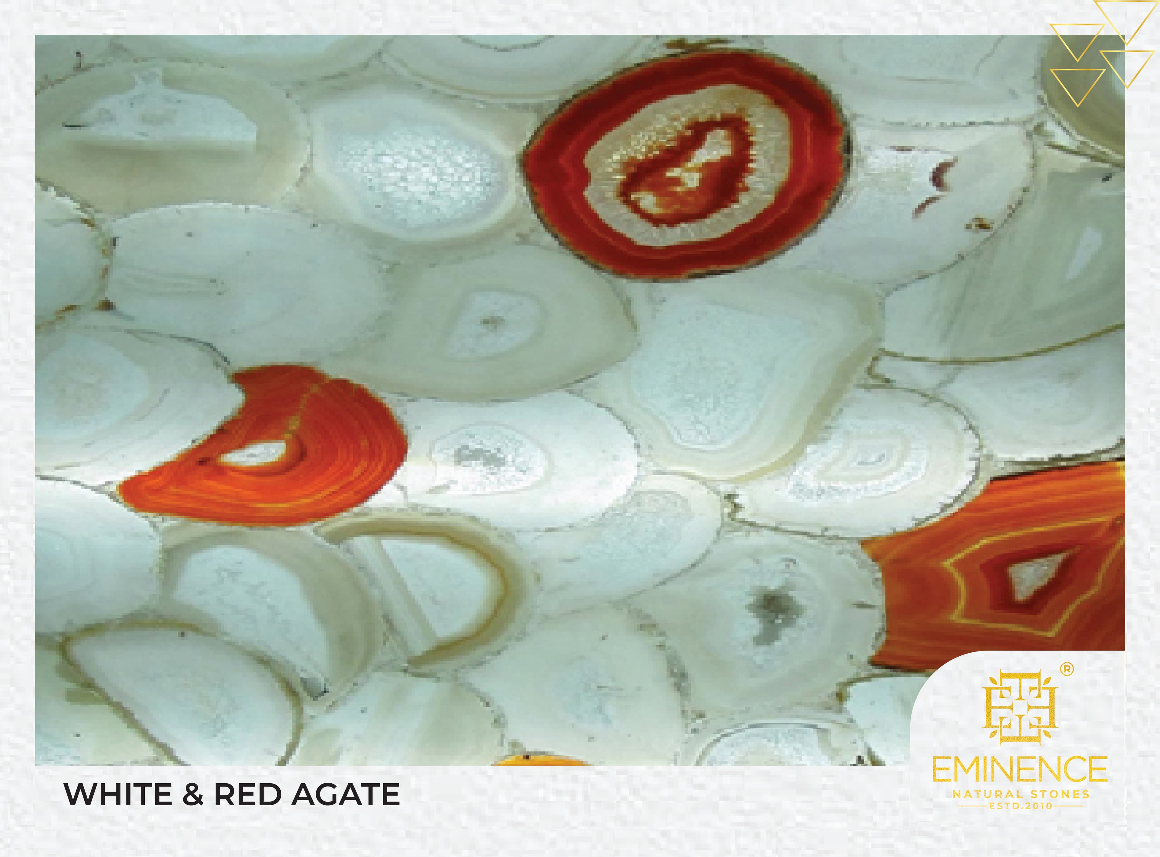 White and red Agate